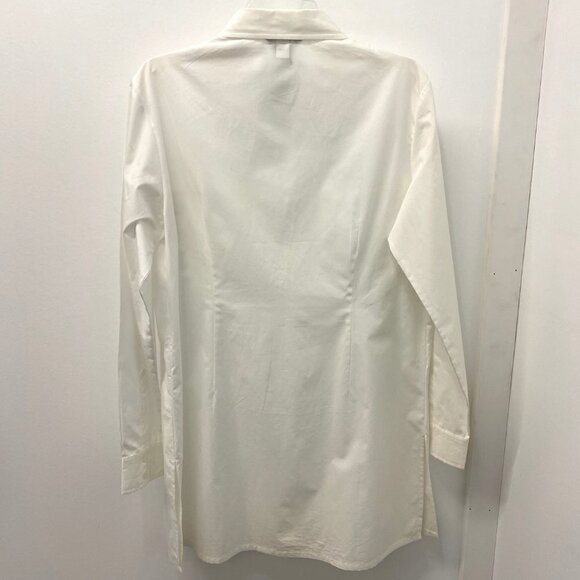 Moda International White Cotton Button Down Tunic - Picture 2 of 2